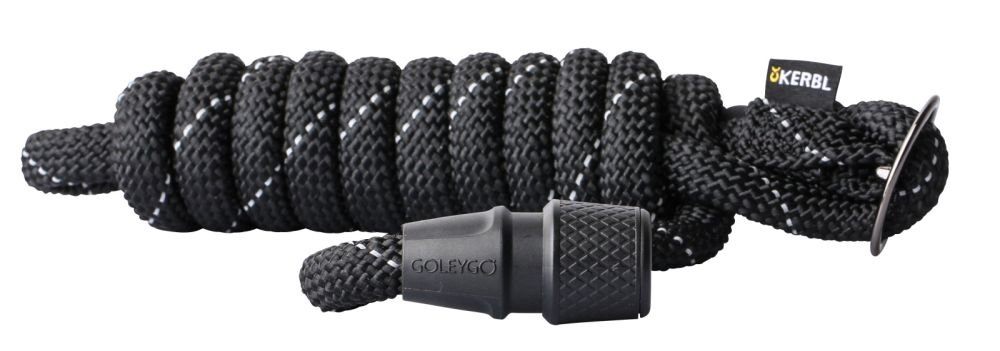 KERBL Smycz Sznurkowa S GoLeyGo 2m Z Adapterem Do 15kg Czarna