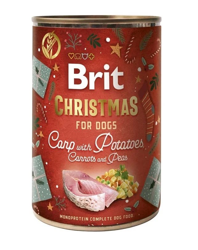 Brit Mono Protein Christmas Carp Karp Z Sałatką Ziemniaczaną 400g