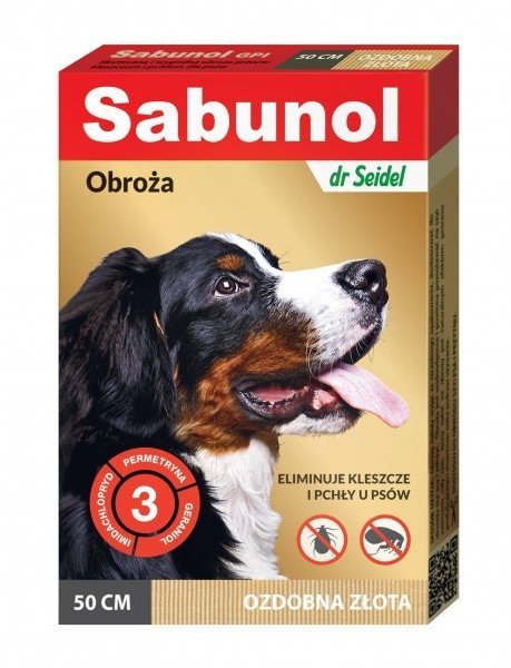 Laboratorium DermaPharm Sabunol Obroża Ozdobna Złota 50cm