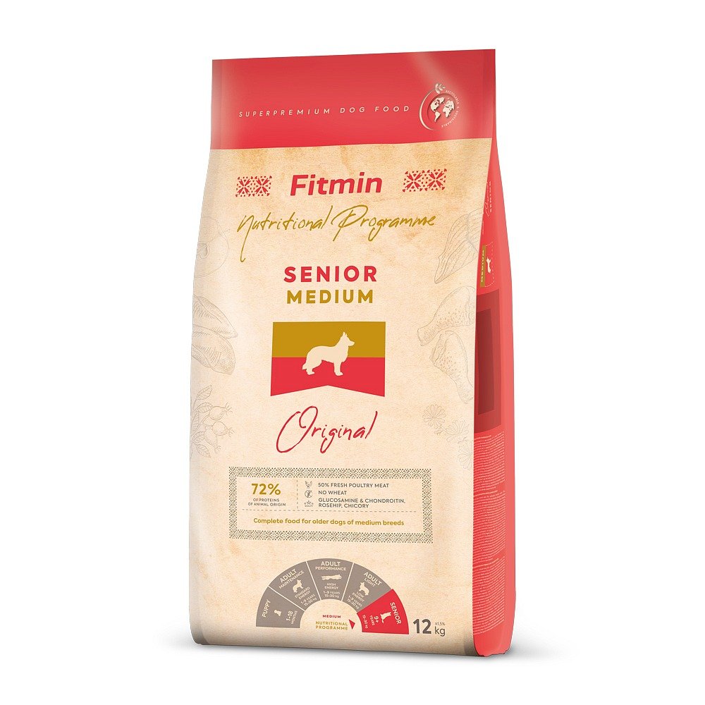 FITMIN Medium Senior Karma dla Psów Średnich Ras 12kg