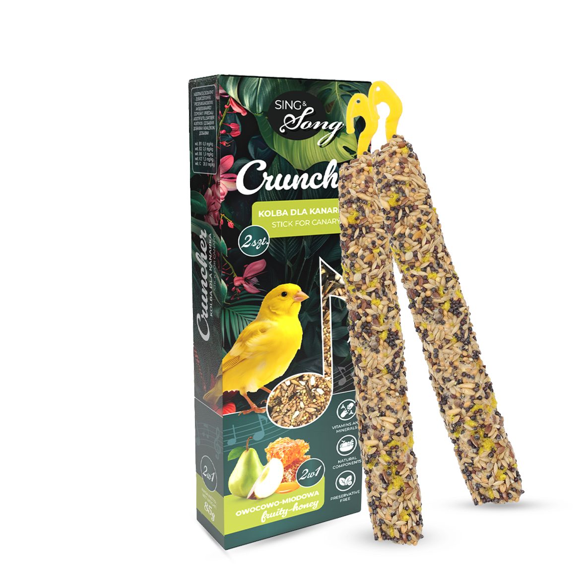 Sing&Song Cruncher Przysmak Dla Kanarka Owocowo-Miodowy 85G