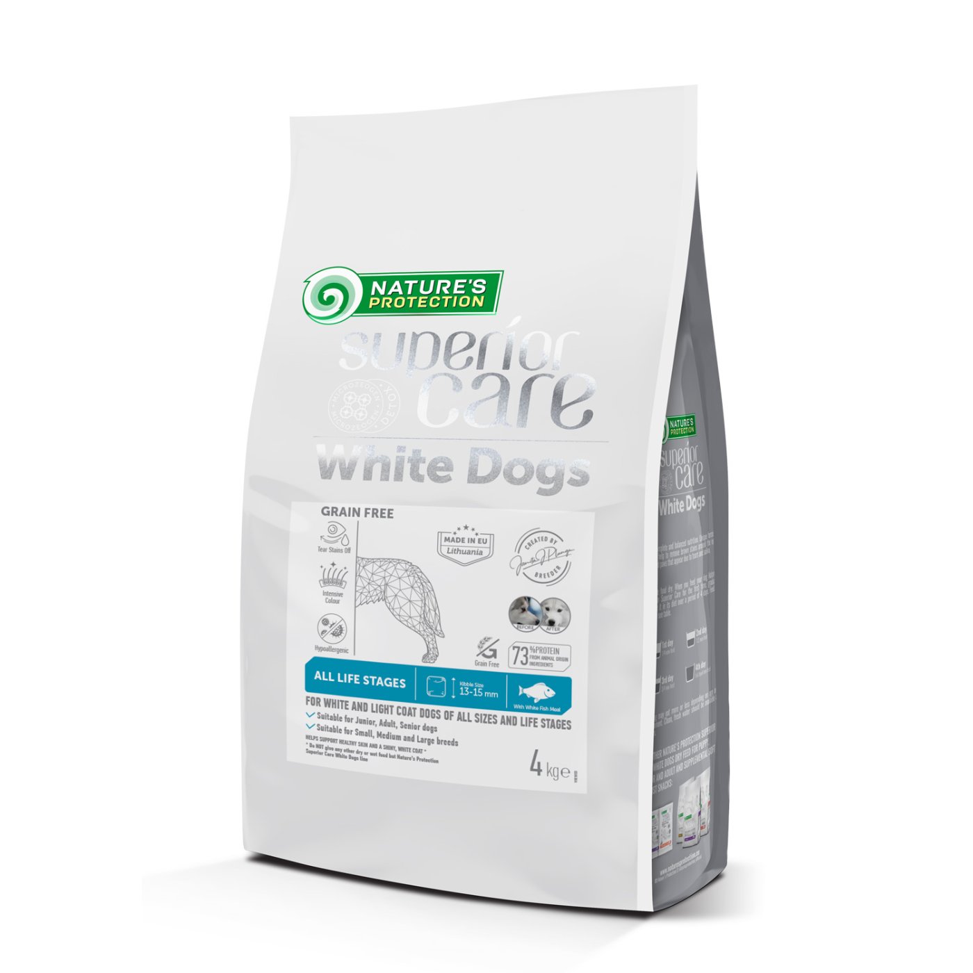 ChatGPT powiedział: Nature's Protection® Superior Care White Dogs Grain Free White Fish Dla Psów Wszystkich Ras I Wieków 4 Kg