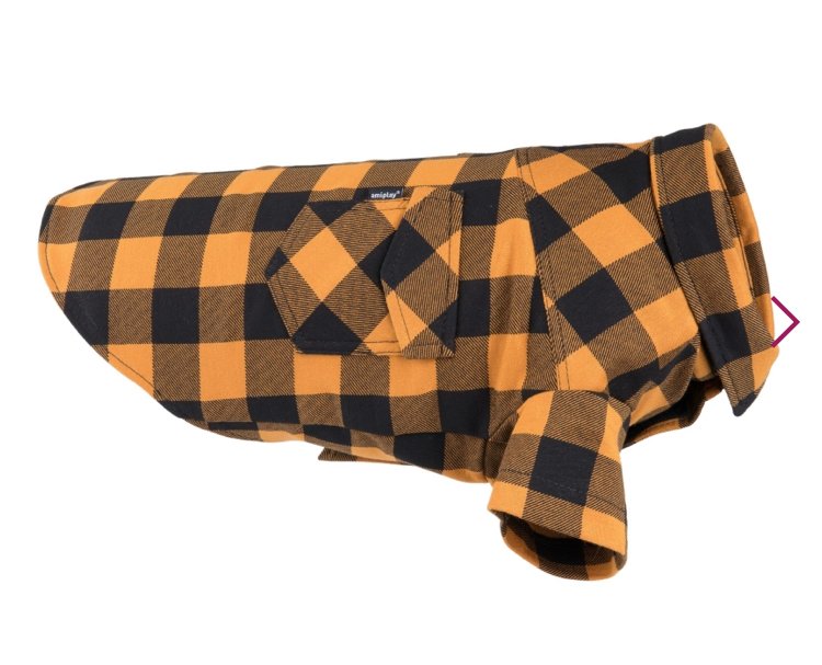 Amiplay Ranger koszula w kratę Maltese 35x36x52 cm żółta dla psa