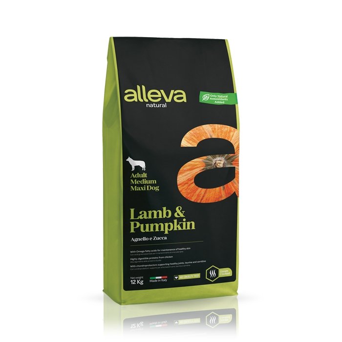 Alleva Natural Adult Medium/Maxi Lamb & Pumpkin 12kg
