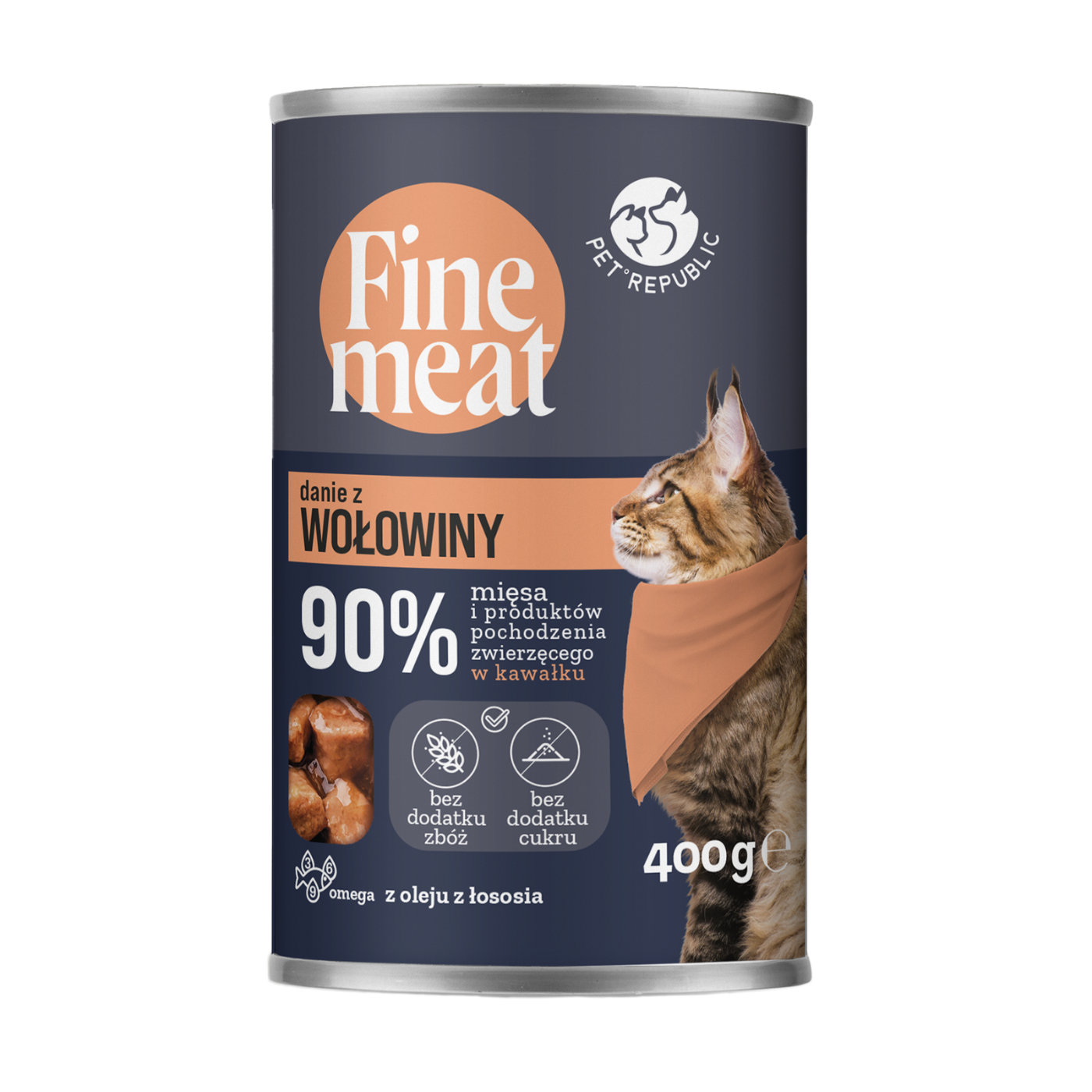 FineMeat Danie z Wołowiny 400g dla Kota
